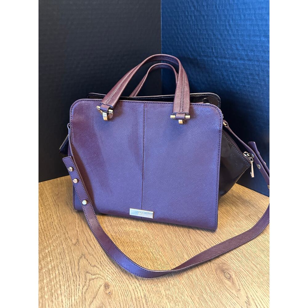 Zac Posen Solid Satchel/Top Handle Bag Burgundy